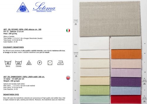 Lino colorato 20l (15x15 fili) sotema, pezzi gia' tagliati varie misure come da indicazione - immagine 2
