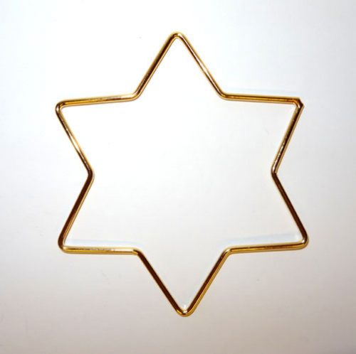 Stella metallo  cm 9,2 x 9,2 spessore mm 2 oro
