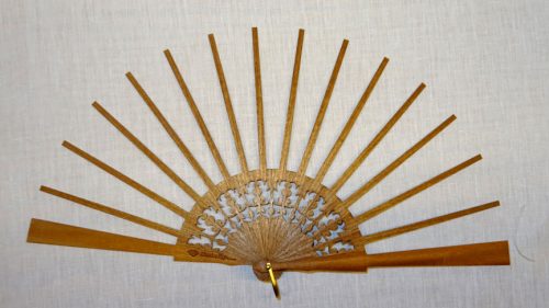 Struttura ventaglio in legno, araldico cm 43