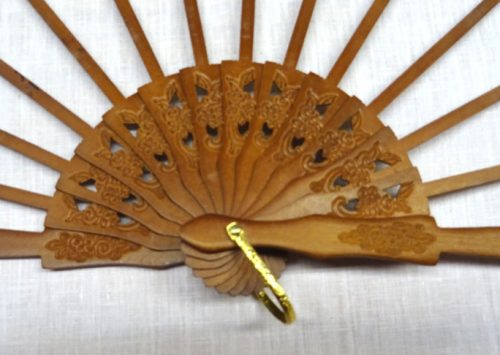 Struttura ventaglio legno, prato fiorito cm 35,6 - immagine 3