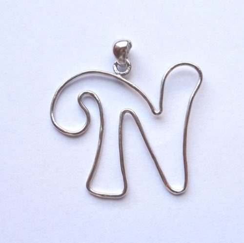 Lettera "n" struttura in argento 925  by roberta dazzini