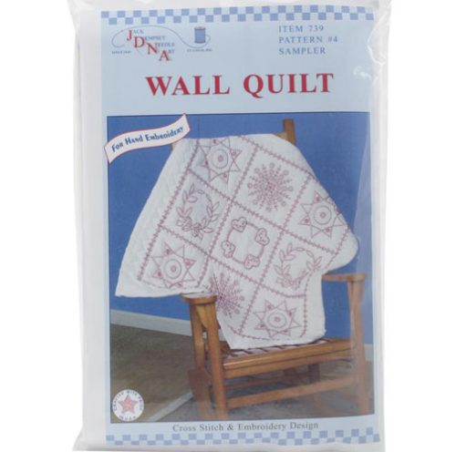 Wall quilt 36"x 36"/ cm 90 x 90: 9 sampler , jack dempsey stamped - immagine 2
