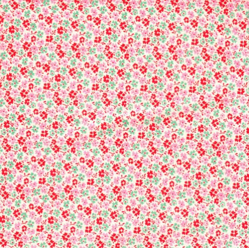 Tilda cotone lemontree flowerfield red altezza cm 110 € 18,00 al metro, vendita a multipli di 50 cm