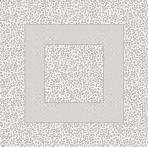 Tessitura artistica chierese, tovaglietta foglioline cm 90x 90 ecru/greggio